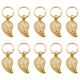 Gold Leaf Hair Rings